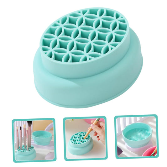 Beauty Egg Cleaning Cup Makeup Tool Cleaner Bowl Silicone Facial Brush Cleaning Cup Brush Drying Rack